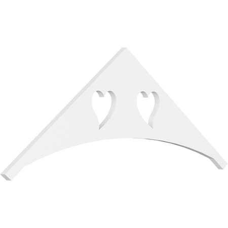Ekena Millwork Pitch Winston Architectural Grade PVC Gable Pediment, 48"W x 18"H x 1"P (9/12) GPP048X018X100WIN